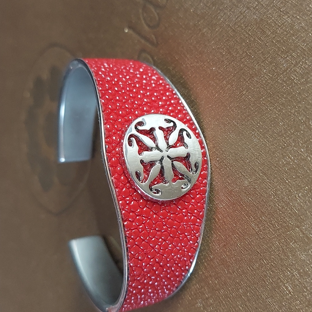 Rustic Cuff Red Stingray Cuff